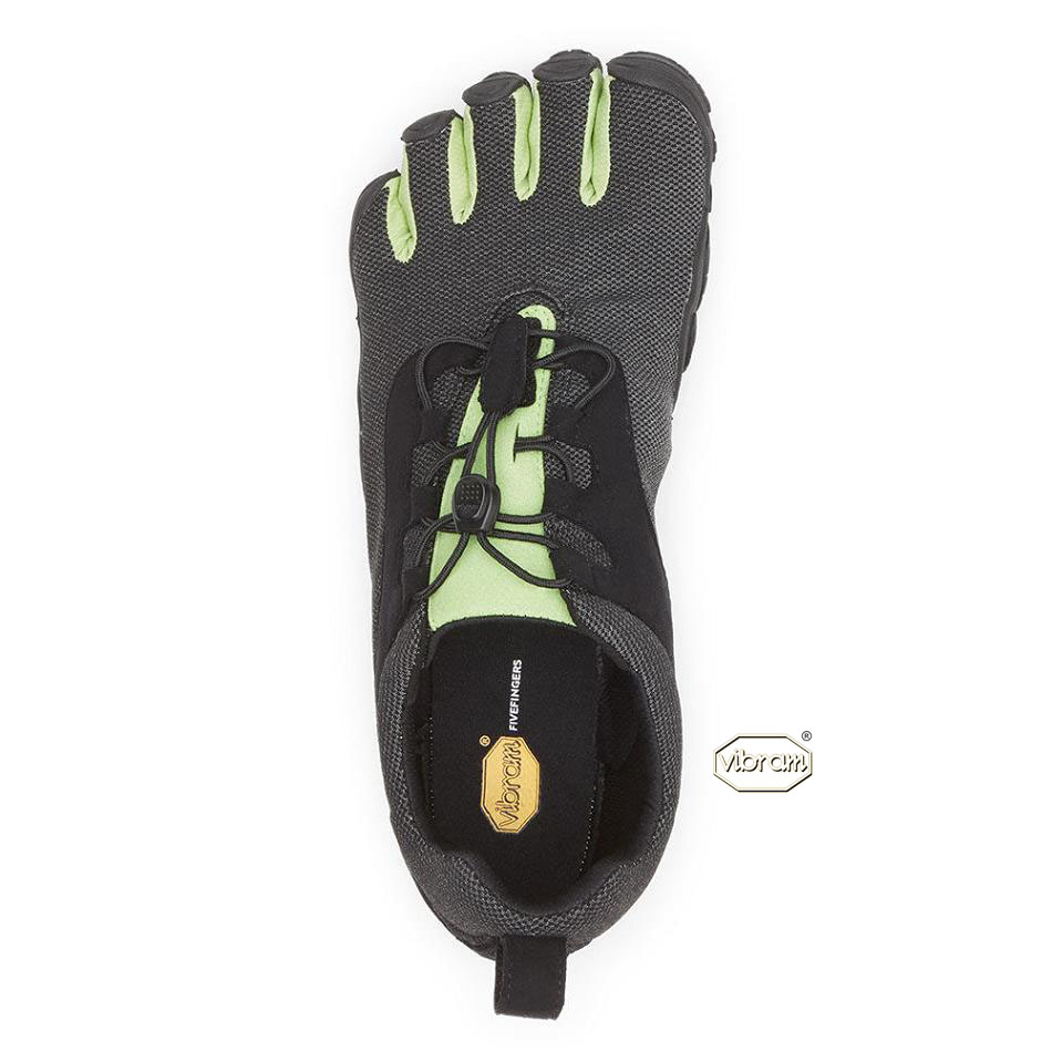 Black / Green / Black Vibram V-Run Retro Training Shoes | CA_D29