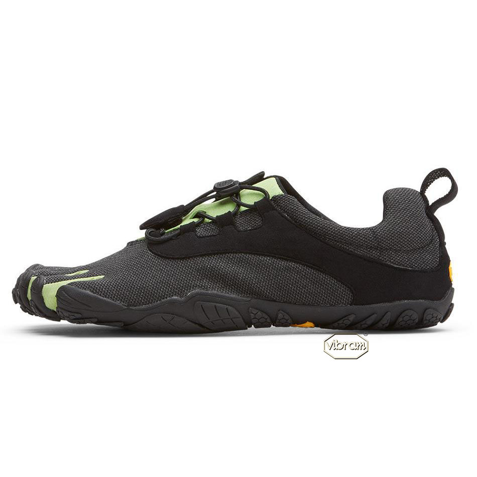 Black / Green / Black Vibram V-Run Retro Training Shoes | CA_D29