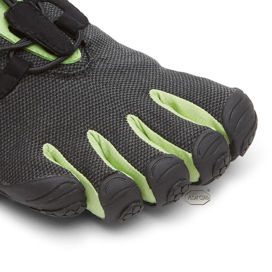 Black / Green / Black Vibram V-Run Retro Training Shoes | CA_D29