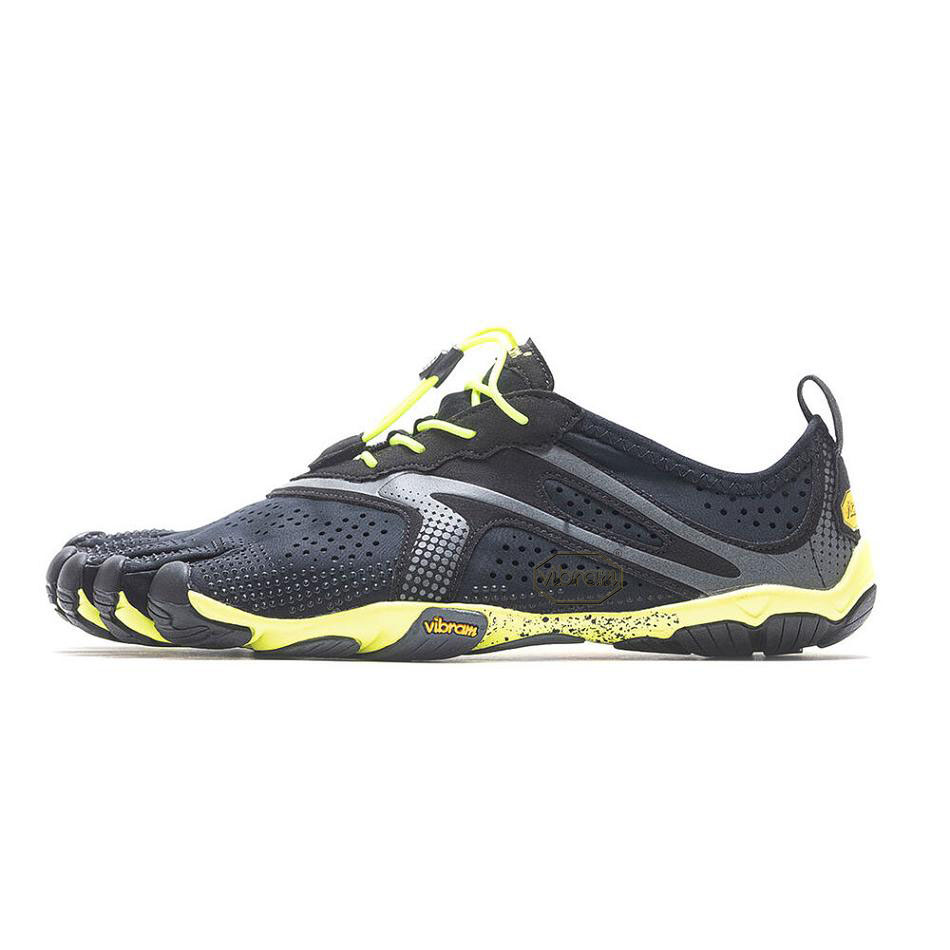 Black / Yellow Vibram V-Run Training Shoes | CA_B94