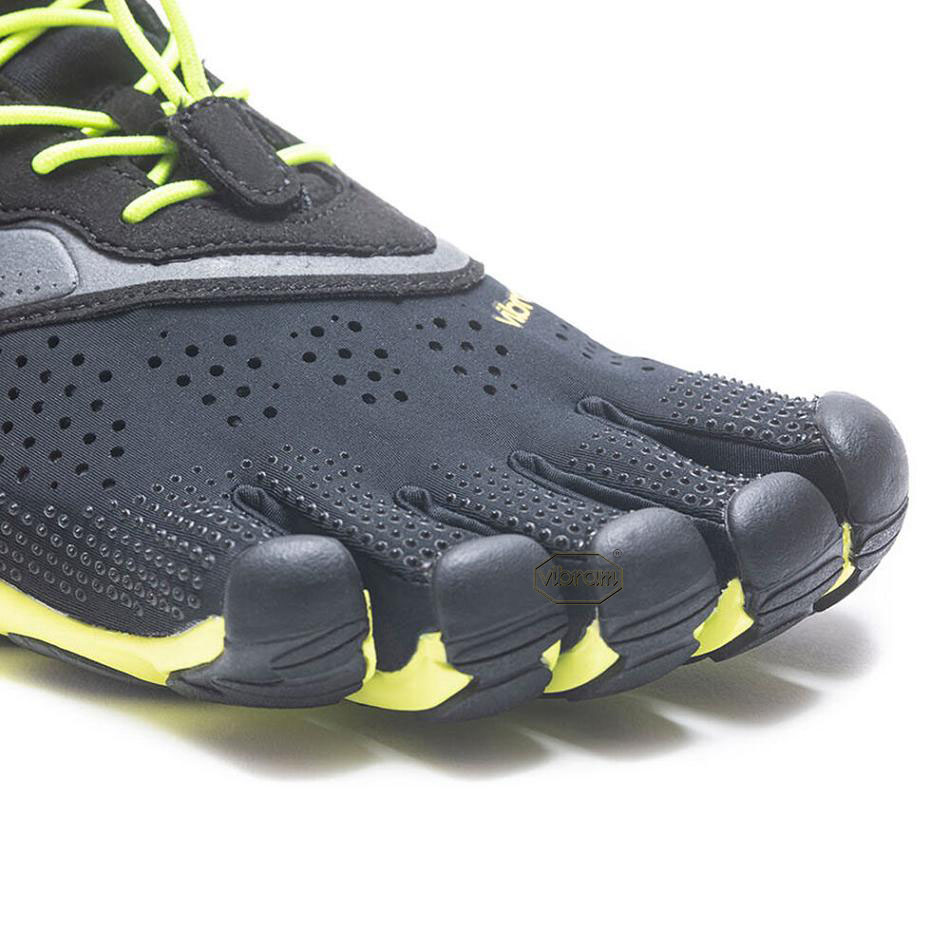 Black / Yellow Vibram V-Run Training Shoes | CA_B94