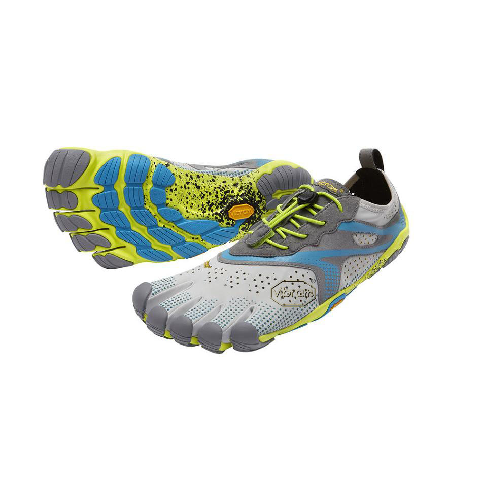 Grey / Blue Vibram V-Run Training Shoes | CA_R46