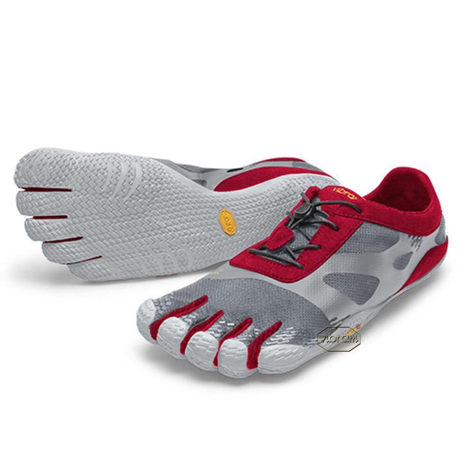 Grey / Red Vibram KSO EVO Training Shoes | CA_T74