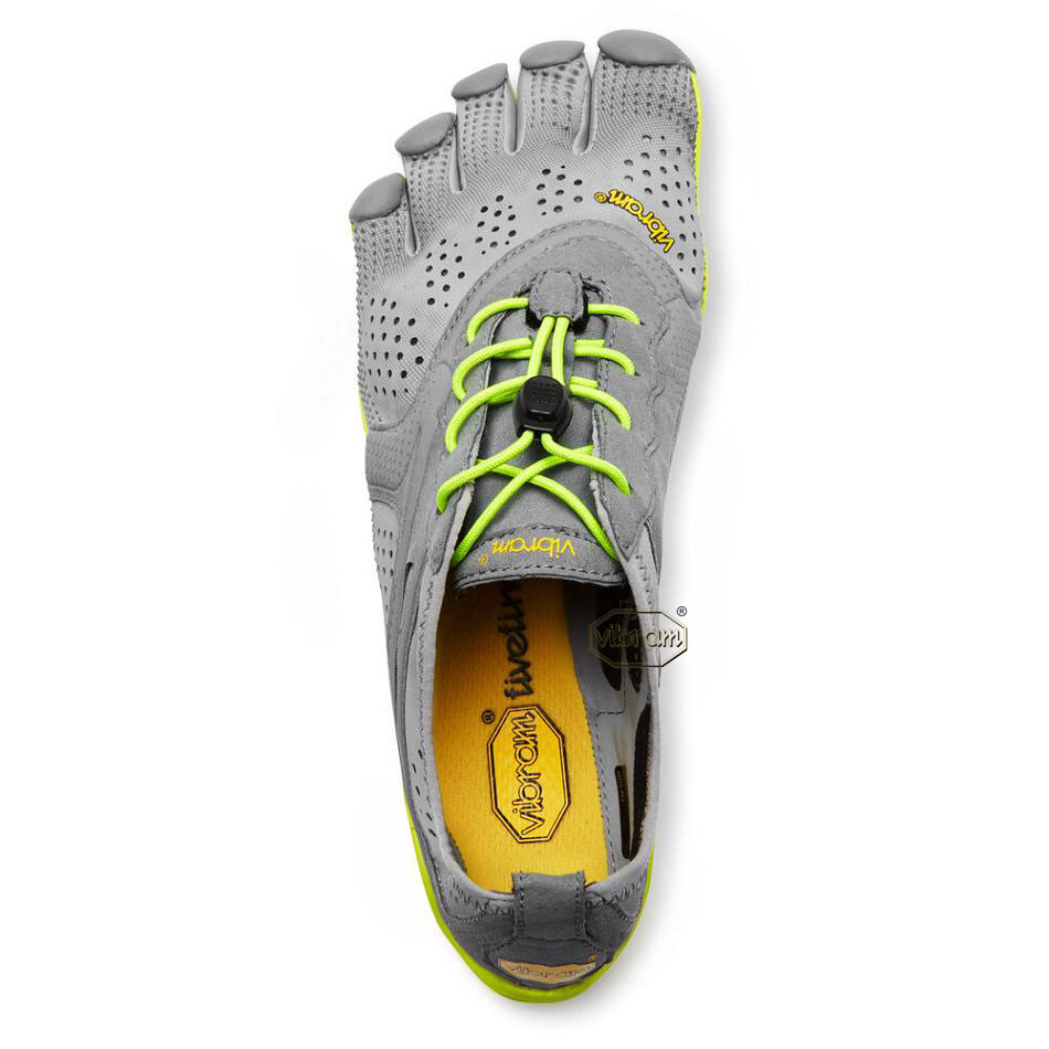 Grey / Yellow Vibram V-Run Training Shoes | CA_L38